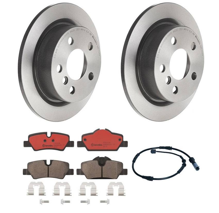 Brembo Brakes Kit Pads and Rotors Rear (259mm) (Ceramic) Brembo
